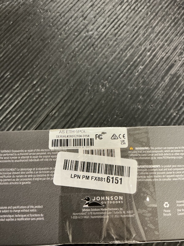 Photo 1 of Humminbird 5 Port Ethernet Switch – AS ETH 5PGL