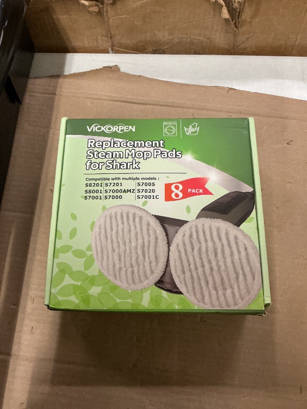 Photo 1 of 8 Pack Steam Mop Replacement Pads for Shark S8001 S7001 S7201 S7000AMZ S8201 Steam and Scrub Mop Pads Repeatedly Washed for All Floors Cleaning