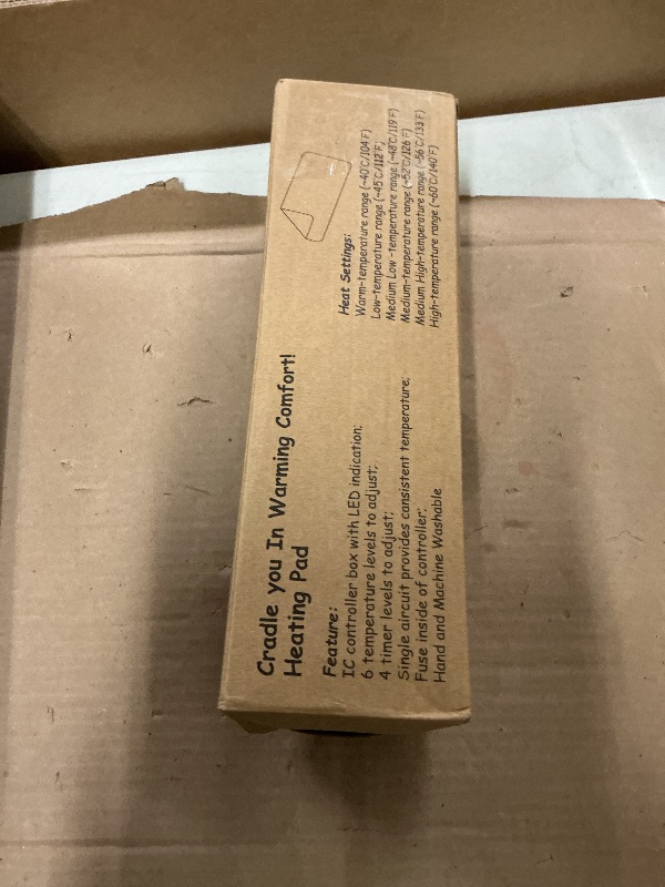 Photo 1 of 24"X20" Electric Heating pad with 6 Heat Settings, Auto Shut Off, Dark Gray Dry Electric Heating for Back Neck Knee Arms Legs Shoulder Heat Pads for Christmas Birthday Father's Day Mother's Day