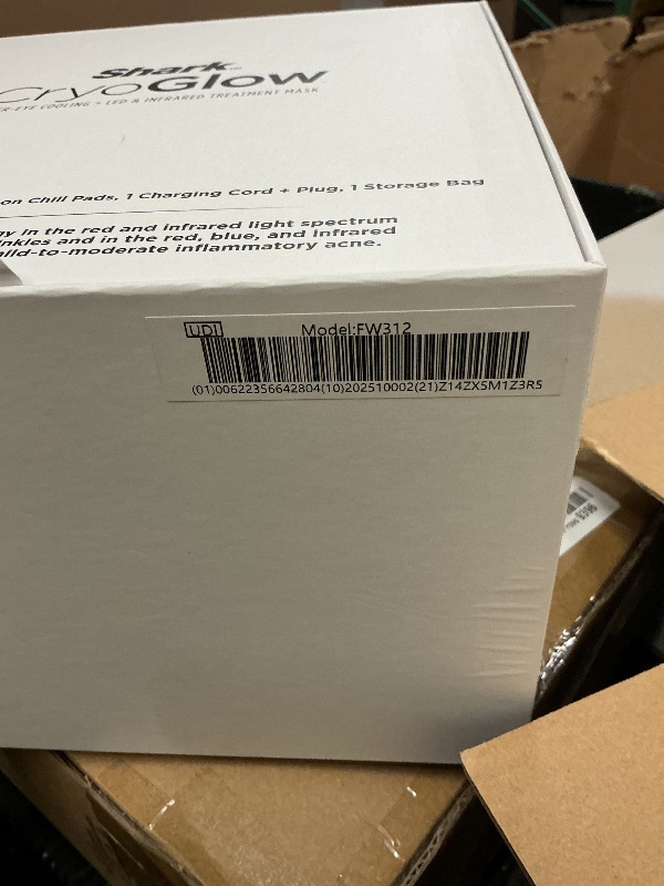 Photo 1 of Shark CryoGlow LED Face Mask with Under-Eye Cooling, Anti-Ageing & Blemish Repair, Red & Blue LED, Infrared Light Therapy, USB-C, Remote Control, Storage Bag, Blue Frost, FW312