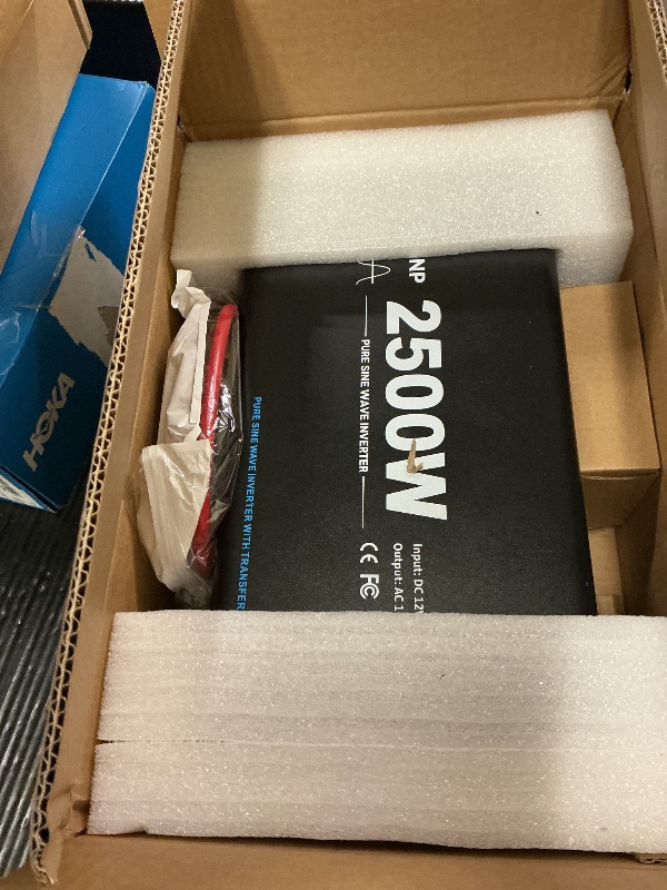 Photo 1 of 2500W Pure Sine Wave Power Inverter with Transfer Switch, 12V DC to 120V AC Converter, Auto Switch to Shore Power, 5000W Peak, Remote LCD Controller, USB & Type-C for RV, Truck, Off-Grid Use