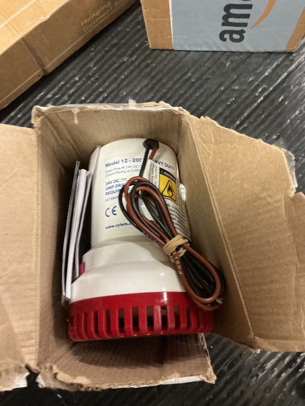 Photo 1 of Rule 12 Marine Bilge Pump, 2000 Gallon Per Hour, Non-Automatic, 24 Volt DC , White/Blue