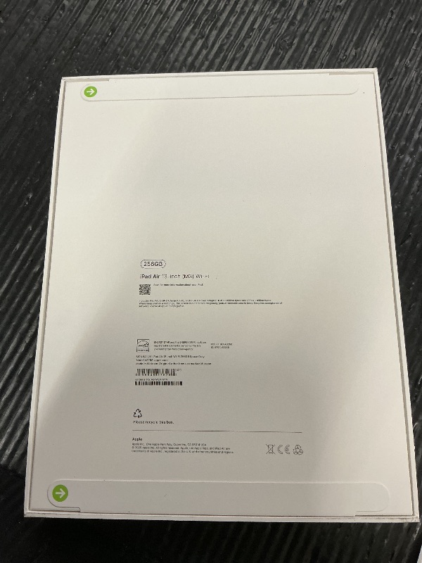 Photo 1 of FACTORY SEALED— Apple iPad Air 13-inch with M3 chip Built for Apple Intelligence, Liquid Retina Display, 256GB, 12MP Front/Back Camera, Wi-Fi 6E, Touch ID, All-Day Battery Life — Space Gray