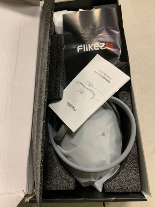 Photo 1 of FliKEZE Heated Neck Stretcher with Red Light Therapy, Wireless Cervical Traction Device for TMJ Pain Relief and Shoulder Relaxer, Neck Traction Massager Pillow for Home/Office Used, Grey