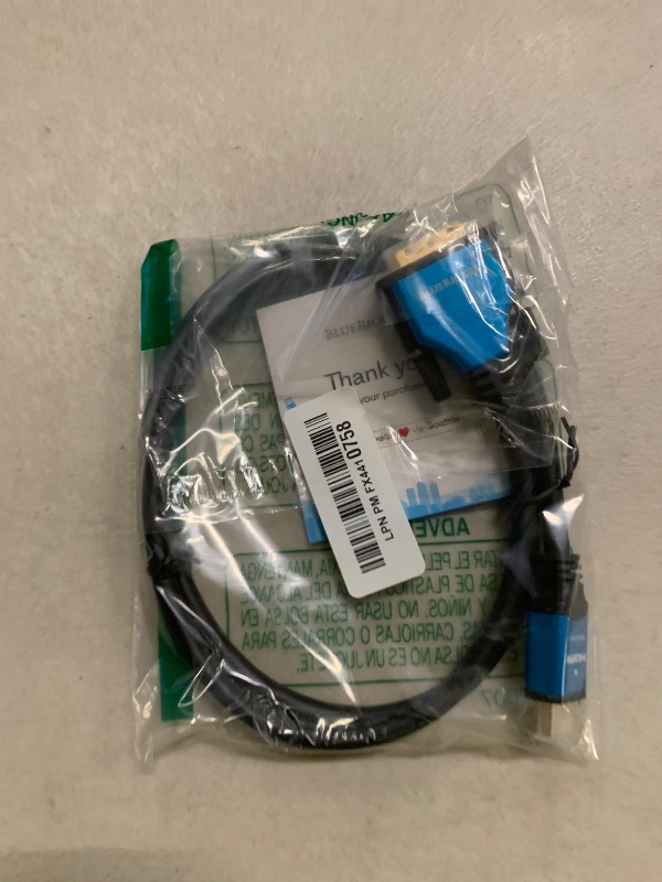 Photo 1 of BlueRigger HDMI to DVI Cable 3FT (High-Speed, Bi-Directional Adapter Male to Male, DVI-D 24+1, 1080p, Aluminum Shell) - Compatible with Raspberry Pi, Roku, Xbox One, PS5/PS4/PS3, Graphics Card