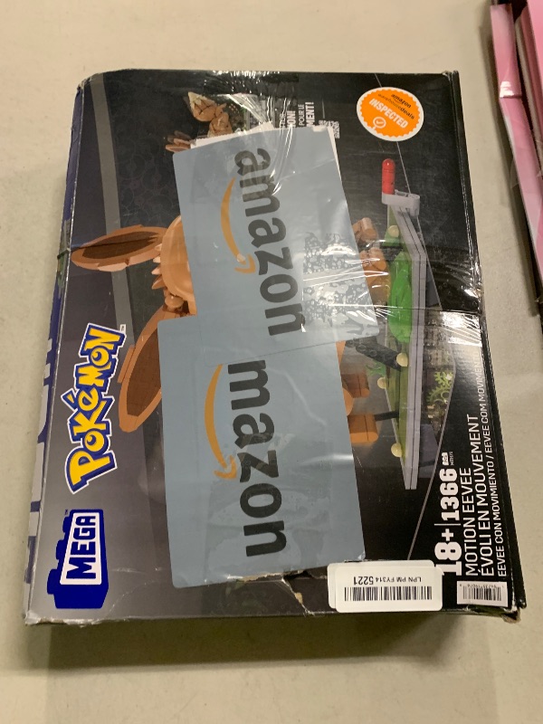 Photo 1 of ?MEGA Pokémon Action Figure Building Set, Motion Eevee with 1366 Pieces, Turn Crank for Running Movement, Build & Display Toy for Collectors