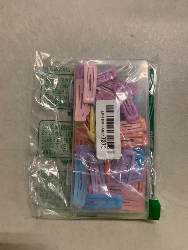 Photo 1 of 56 Pcs Cute Square Oil Drop Metal Snap Hair Clips, Non-Slip Barrettes for Women and Girls, Hair Accessories for Parties, School & Daily Use (8-Colors)