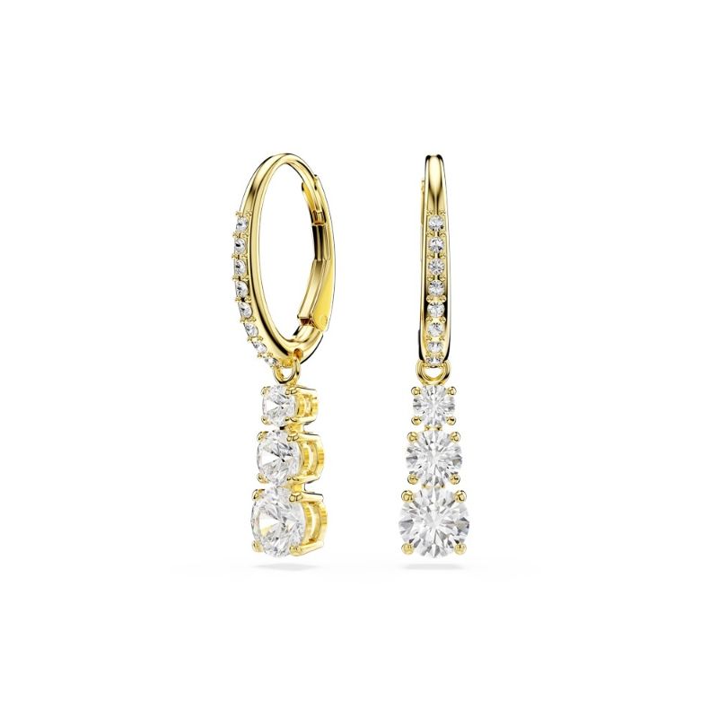 Photo 1 of Swarovski 5723300 Stilla Attract Hoop Earrings Round Cut, Jewellery
