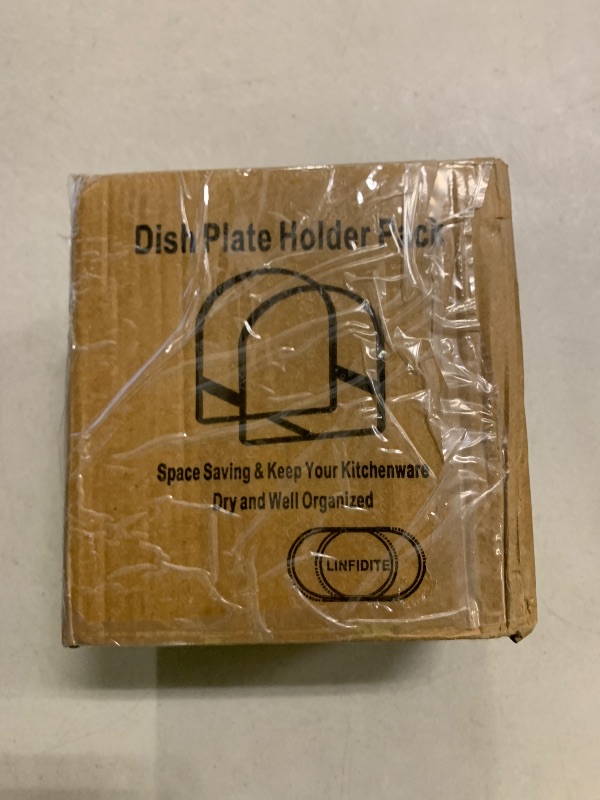 Photo 1 of 2 Pack Kitchen Plate Holder Organizer for Cabinet Space Saver Dinner Dish Storage Rack Upright Dish Drying Racks Metal Plate Dish Racks Stand for Cupboard and Countertop Rustproof Large White