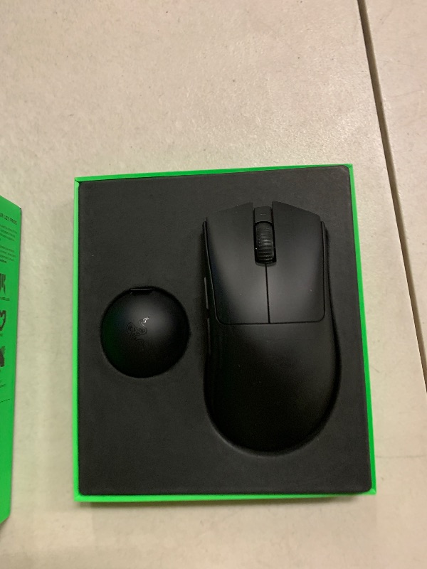 Photo 1 of Razer DeathAdder V4 Pro Wireless Gaming Mouse: 56g Lightweight - HyperSpeed Wireless Gen-2 - Optical Scroll Wheel - Optical Switches Gen-4 - Focus Pro 45K Sensor Gen-2 - Up to 150 Hr Battery - Black