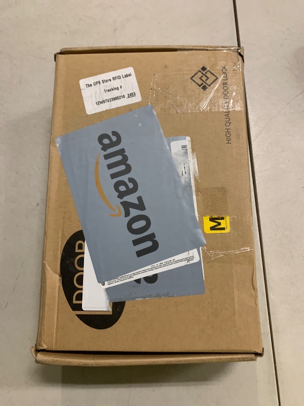 Photo 1 of EHOMEWARE Gold Front Door Lock Set, Front Door Handle with Single Deadbolt, Heavy Duty Exterior Door Lock Set, Satin Brass Entry Door Handle, Modern Glass Door Knobs, Universal Fit