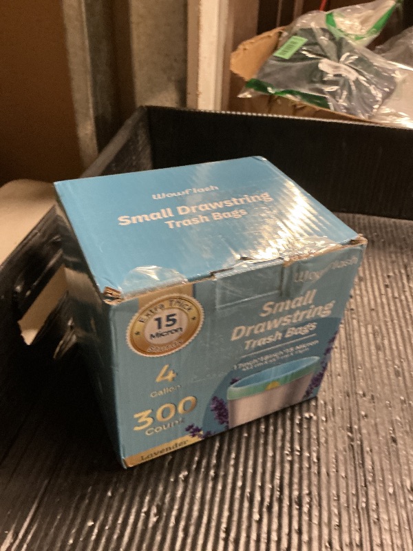 Photo 1 of 300 Count 15 Micron Extra Thick 4 Gallon Drawstring Small Trash Bags, Sturdy & Tear-Resistant Small Garbage Bags for Bathroom, Office, Bedroom & Kitchen