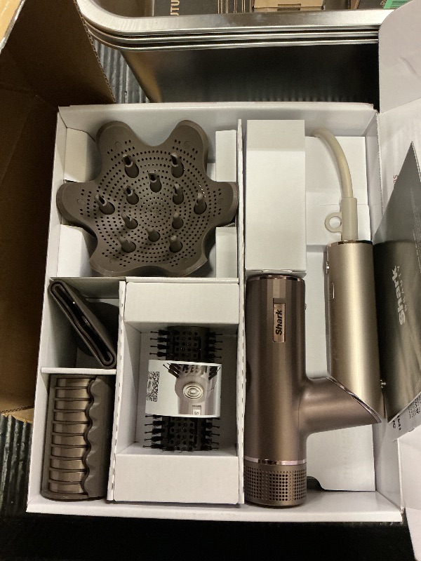 Photo 1 of NON-FUNCTIONAL, PARTS ONLY---------------------------------------Shark SpeedStyle Pro Flex Professional Performance High-Velocity Hair Dryer System with Scalp Shield & IQ Speed Styling and Drying Suite, Lightweight, Ionic, No Heat Damage, Mocha Silver, HD