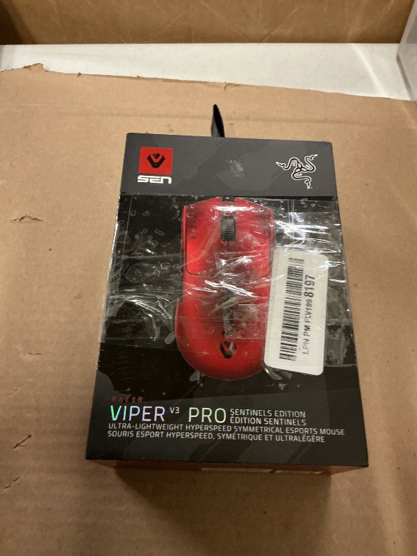 Photo 1 of Razer Viper V3 Pro Wireless Esports Gaming Mouse: Symmetrical - 54g Lightweight - 8K Polling - 35K Optical Sensor - Gen3 Optical Switches - 8 Programmable Controls - 95 Hr Battery - Sentinels Edition