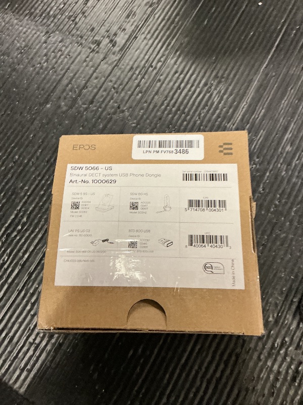 Photo 1 of Sennheiser SDW 5066 (507024) - Double-Sided (Binaural) Wireless Dect Headset for Desk Phone Softphone/PC & Mobile Phone Connection Dual Microphone Ultra Noise Cancelling, Black