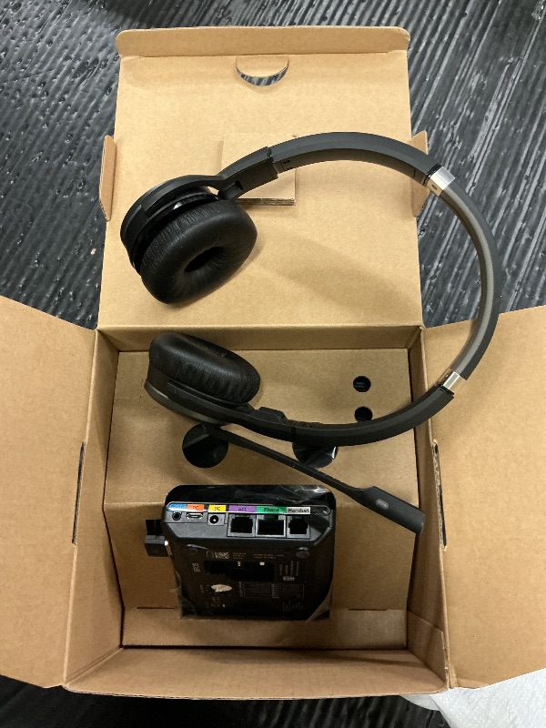 Photo 1 of Sennheiser SDW 5066 (507024) - Double-Sided (Binaural) Wireless Dect Headset for Desk Phone Softphone/PC & Mobile Phone Connection Dual Microphone Ultra Noise Cancelling, Black