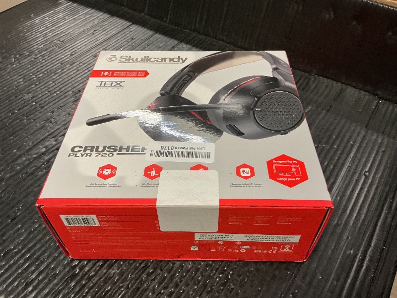 Photo 1 of Skullcandy Crusher PLYR 720 Wireless Gaming Headset, Ultimate Immersion and Comfort, THX Spatial Audio, Multi-Sensory Bass and Platform- Digi-Black, Removable Mic, PC, PlayStation, Nintendo