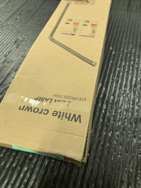 Photo 1 of White crown LED Desk Lamp Dimmable Table Lamp Reading Lamp with USB Charging Port, 5 Lighting Modes, Sensitive Control, 30/60 Minutes Timer (White, First-Generation)