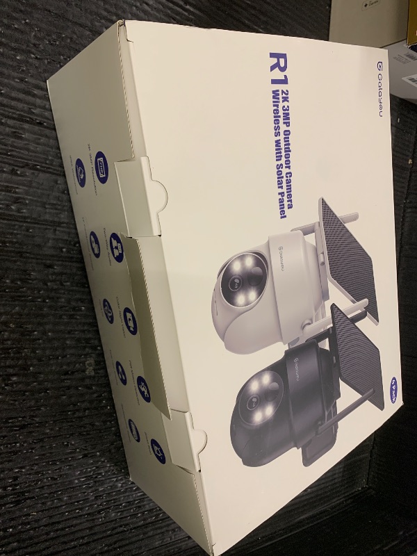 Photo 1 of GALAYOU 2K Security Cameras Wireless Outdoor-360° PTZ Cameras for Home Security with Solar Panel/Battery Powered, Night Vision, Two-Way Audio, PIR Sensor, Works with Alexa, R1 4P Black (2.4Ghz Only)