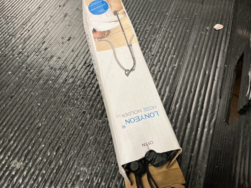 Photo 1 of LONYEON CPAP Hose Holder - Height Adjustable Hose Lift, Removable and Foldable - Hose Support Hanger Provide 2 Clamping Sides Prevents Avoid Tangling, Blockage and Leakage, Black