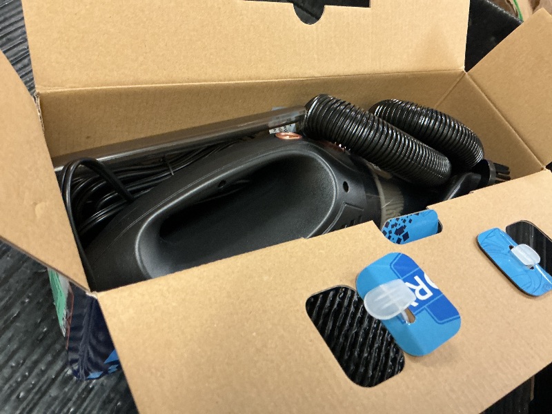 Photo 1 of THISWORX Car Vacuum Cleaner - Portable, High Power, Handheld Vacuums w/ 3 Attachments, 16 Ft Cord & Bag - 12v, Auto Accessories Kit for Interior Detailing - Black
