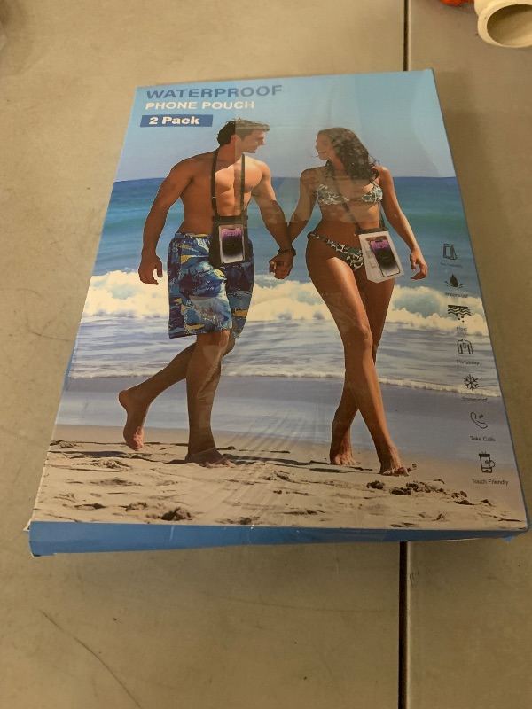 Photo 1 of 2 Pack Large Waterproof Phone Pouch, IPX8 Double Sealing Floating Waterproof Bag for iPhone 17 16 15 14 Pro Max Sumsang S25 S24 Google All Devices