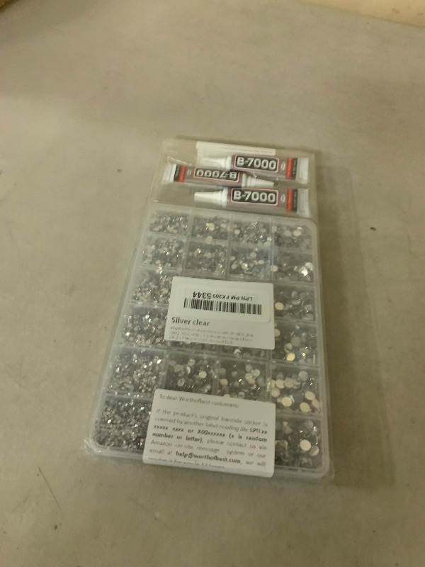 Photo 1 of 20100Pcs Silver Clear Resin Rhinestones 2,3,4,5,6mm Flatback for Bedazzling Crafting Crafts Clothing Clothes Fabric Shoes Nail Art, Flat Back Gems Diamonds Bedazzler Kit Bulk Jewels Crystals Gemstones