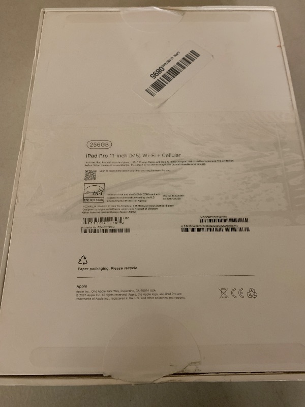 Photo 1 of Apple iPad Pro 11-inch (M5): Ultra Retina XDR Display, 256GB, 12MP Front/Back Camera, LiDAR Scanner, Wi-Fi 7 with Apple N1 + 5G Cellular with C1X chip, Face ID, All-Day Battery Life — Space Black