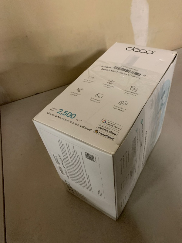 Photo 1 of TP-Link Deco Outdoor Mesh WiFi (X50-Outdoor) – AX3000 Dual Band WiFi 6 Mesh, Dual Gigabit Ports, Weatherproof, Works with Deco Mesh, Pole/Wall/Table Mount, 1-Pack