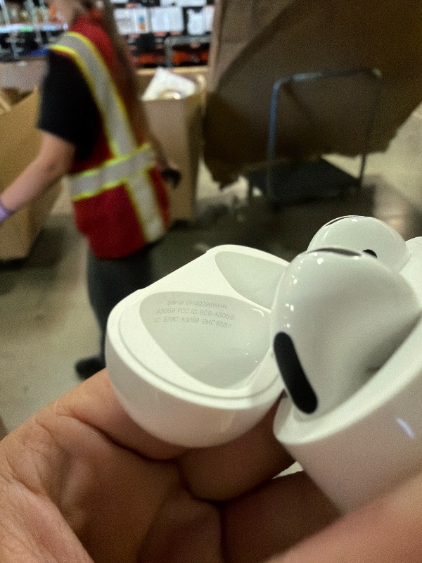 Photo 5 of Apple AirPods 4 Wireless Earbuds, Bluetooth Headphones, with Active Noise Cancellation, Adaptive, Transparency Mode, Personalized Spatial Audio, USB-C Charging Case, Wireless Charging, H2 Chip