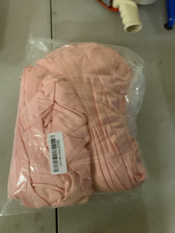 Photo 1 of 10ft x 10ft Blush Pink Backdrop Curtain for Parties Pink Wrinkle Free Backdrop Drapes Panels for Baby Shower Wedding Birthday Photo Gender Reveal Photography Polyester Fabric Background Decoration