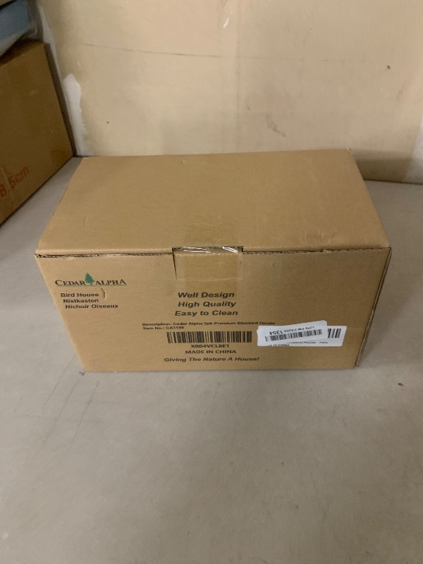 Photo 1 of 2 Pack Bird Houses for Outside Clearance with Copper Guard, Cedar Bird House Outdoor, Bluebird Finch Swallow Wren Chickadee Assembly Required?Lacquer Finished,Outdoor 5 Years Usage