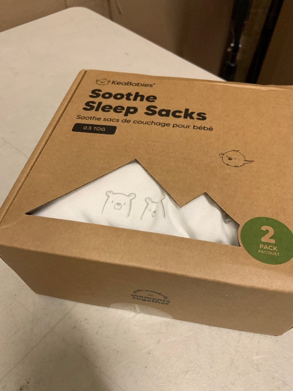 Photo 1 of 2-Pack Organic Baby Sleep Sacks, 100% Cotton - Soft & Breathable 0.5TOG Baby Wearable Blanket, Toddler Sleeping Sack 0-6 months,Easy to Wear Transitional Swaddles for Newborns,Infants (Bumble Bear, S)