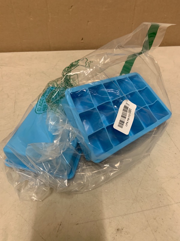 Photo 1 of 2 Pack Ice Cube Trays, ZDPMK Silicone Easy Release Flexible Molds 15 Ice Cubes Tray for Freezer?Cocktail?Whiskey?Reusable & BPA Free