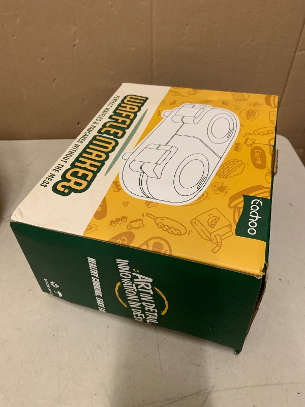 Photo 1 of 2-in-1 Double Waffle & Pancake Maker - CACHOO Mini 4" Nonstick Waffle Iron & Small Round Griddle with 4 Removable Plate Sets, Dishwasher Safe, Perfect for Small Spaces, Apartments & Dorms, Aqua