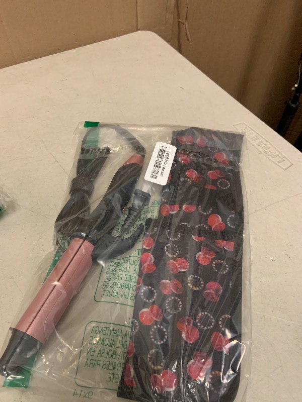 Photo 1 of 2 in 1 Hair Straightener and Curler, 1 Inch Ceramic Flat Iron & Curling Iron Combo, Mini Travel Dual Voltage 100?240V, Fast PTC Heating, 360° Swivel Cord, Heat?Resistant Travel Pouch, Rose Gold
