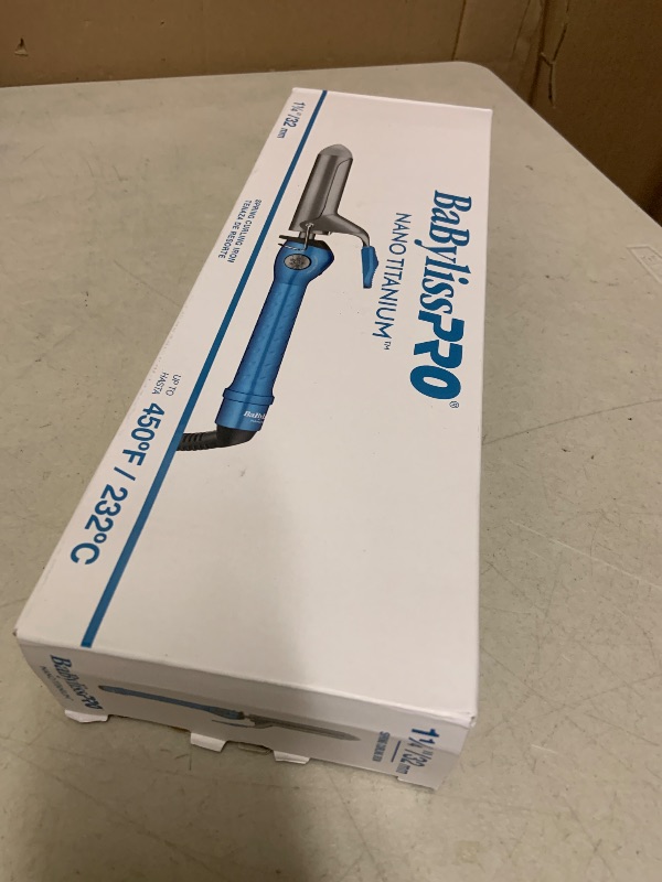 Photo 1 of BaBylissPRO Nano Titanium Spring Curling Iron, 1.25" Professional Spring Hair Curler for Long Lasting Curls & All Hair Types