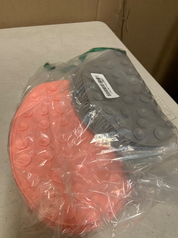 Photo 1 of 2PACK Shower Foot Scrubber Mat Back Washer Back Exfoliating Bath Wash Pad Wall Mounted Slip Suction Cups Foot Scrubber for Use in Shower Cups Foot Cleaner for Men and Women