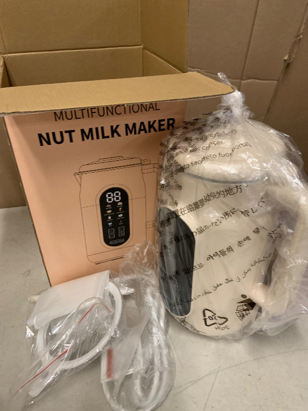Photo 1 of 10 in 1 Nut Milk Maker Machine, 42oz IMD Screen Almond Milk Maker, Soy Milk Maker with Self-Cleaning, Delay Start, Keep Warm, Boil Water, Automatic Plant-Based Milk Blender for Soybean, Oat, Coconut