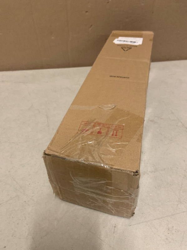 Photo 1 of 2 Pack Wood Curtain Rods for Windows 48 to 84 Inches 1" Diameter Boho Decorative Heavy Duty Window Curtain Rod Set Adjustable with Handmade Wood Grain Design for Living Room Bedroom Kitchen