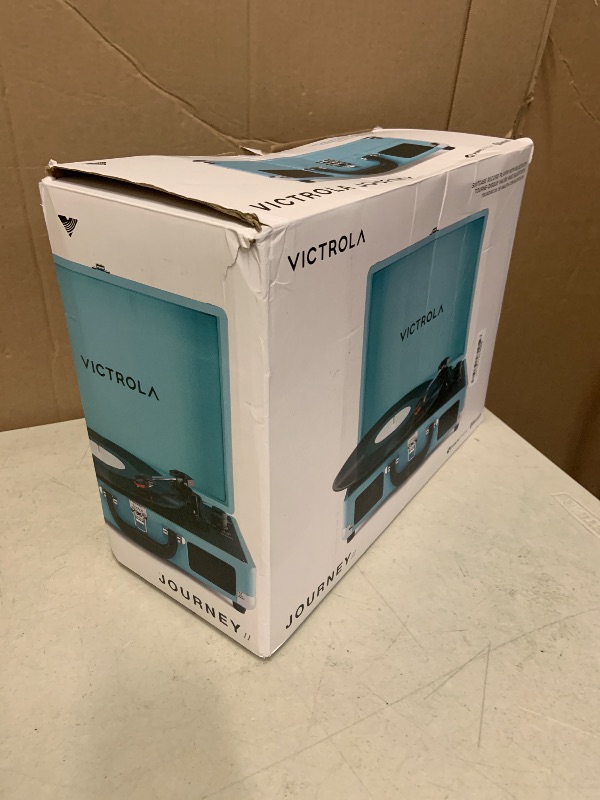 Photo 1 of Victrola Journey II (2025 Model) – Bluetooth Suitcase Record Player – Built-in Stereo Speakers with Enhanced Bass, 3-Speed Turntable, Bluetooth Input and Output, RCA & Headphone Outputs (Turquoise)