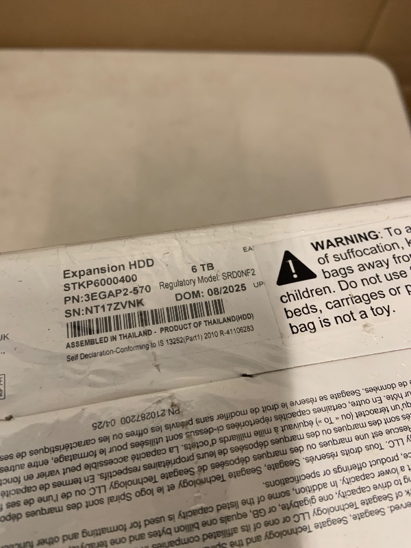 Photo 1 of Seagate Expansion 6TB External Hard Drive HDD - USB 3.0, with Rescue Data Recovery Services (STKP6000400)