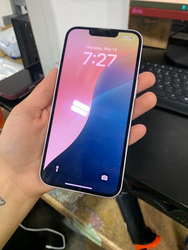 Photo 1 of SEE NOTES AND PICTURES……major damage-------------------------------SELLING FOR PARTS ONLY--------------------------…. Apple iPhone (Renewed Premium) 14, 128GB, Purple - Unlocked