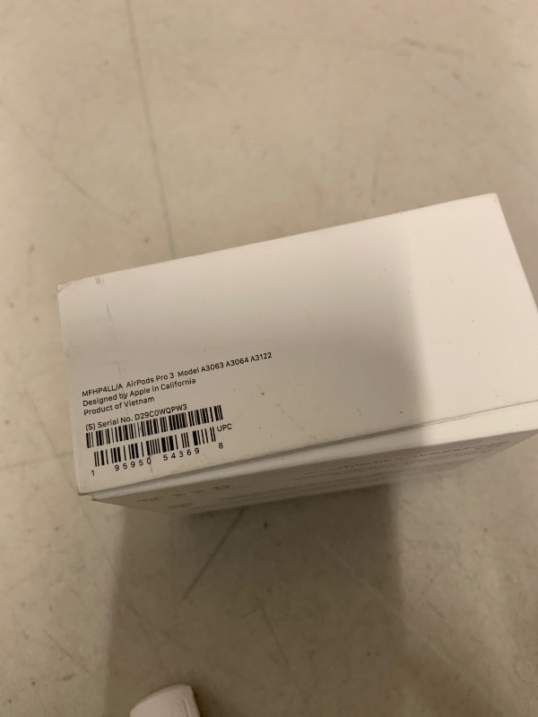 Photo 1 of Apple AirPods Pro 3 Wireless Earbuds, Active Noise Cancellation, Live Translation, Heart Rate Sensing, Hearing Aid Feature, Bluetooth Headphones, Spatial Audio, High-Fidelity Sound, USB-C Charging