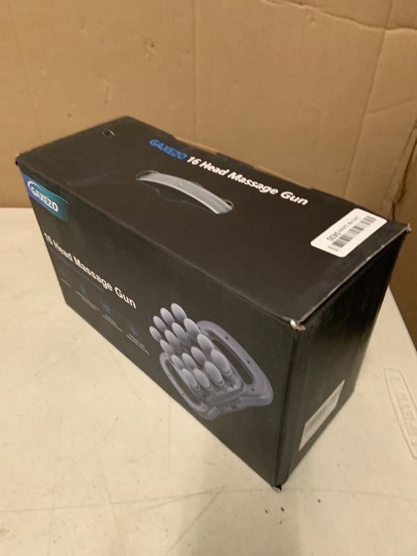 Photo 1 of GAXEZO 16 Head Massage Gun Set, Deep Tissue Percussion Massager, 2600mAh Electric Massage Tools with 9 Styles & Levels, Dark Grey