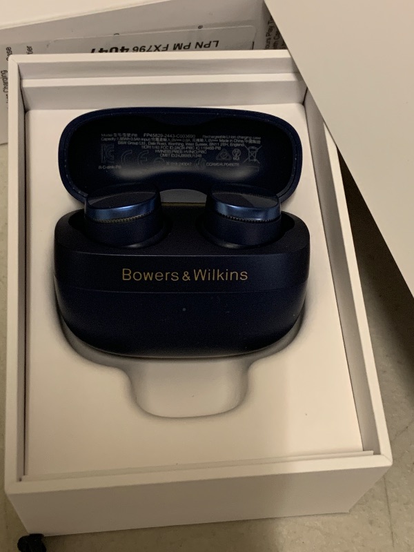 Photo 1 of Bowers & Wilkins Pi8 Wireless Bluetooth Earbuds (Midnight Blue), in-Ear Bluetooth Earphones with Qualcomm & aptX Lossless, Active Noise Cancelling Earbuds, 3 Built-in Mics, 15-Min Quick Charging