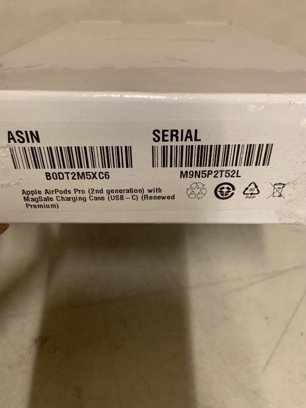 Photo 1 of Apple AirPods Pro (2nd Generation) with MagSafe Charging Case (USB-C) (Renewed Premium)