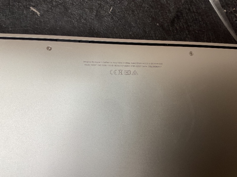Photo 1 of 2020 Apple MacBook Air Laptop: Apple M1 Chip, 13” Retina Display, 8GB RAM, 256GB SSD Storage, Backlit Keyboard, FaceTime HD Camera, Touch ID. Works with iPhone/iPad; Silver