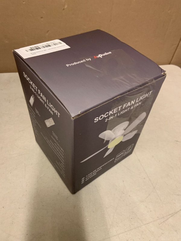 Photo 1 of 20" E26 Socket Fan Light with Remote, 30W 2000 Lumens, 3 Colors 3000-6000K Socket Breeze small ceiling fans with lights 6 Speed Wind Light Bulb Fan for Bedroom, Living Room, Kitchen, Laundry Room