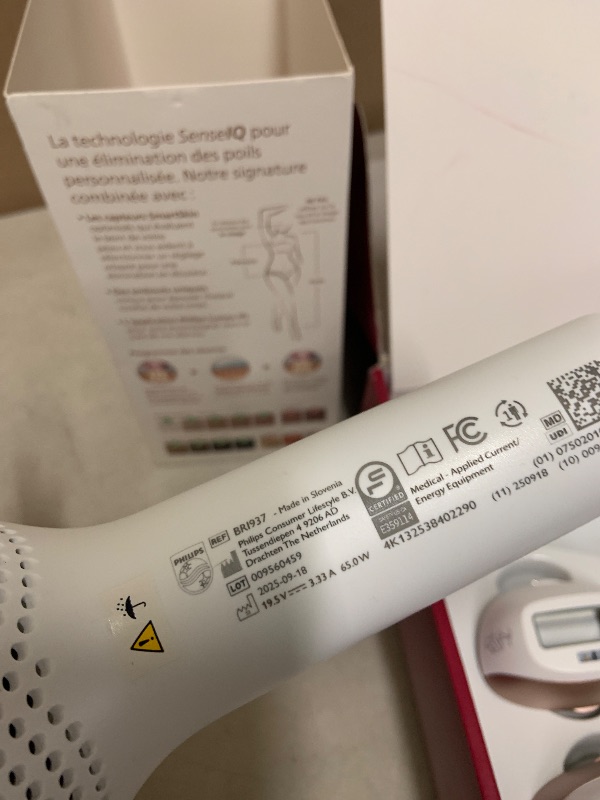 Photo 1 of Philips Lumea 8000 Series IPL Hair Removal Device, Permanent Laser Hair Reduction for Women & Men, Easy and Comfortable Use at Home, SenseIQ, 3 Attachments for Body, Face, Intimate, BRI937/03